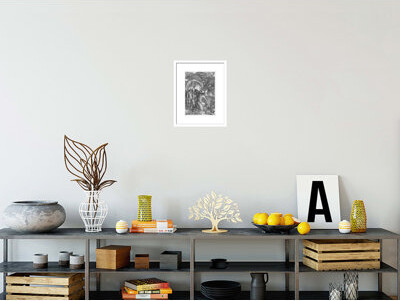 Red Barrel Studio The descent of Christ into Limbo from 'The Great Passion' series by Albrecht Dürer -Framed Giclee Print