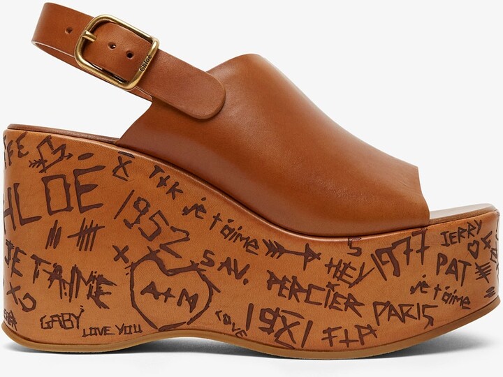 Chloé Maxime brown leather sandals