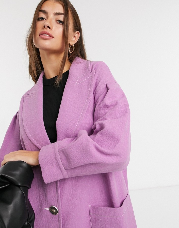 lilac duster coat