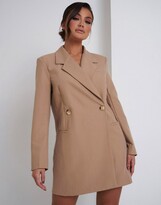 Thumbnail for your product : Aria Cove oversized dad blazer dress in camel