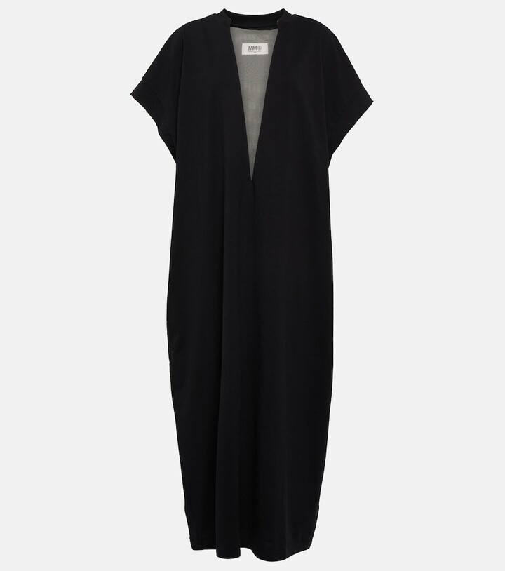 MM6 MAISON MARGIELA V-neck cotton midi dress