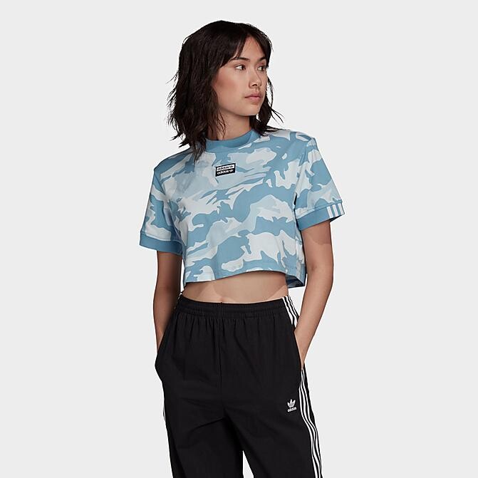adidas Women's Camo Crop T-Shirt - ShopStyle