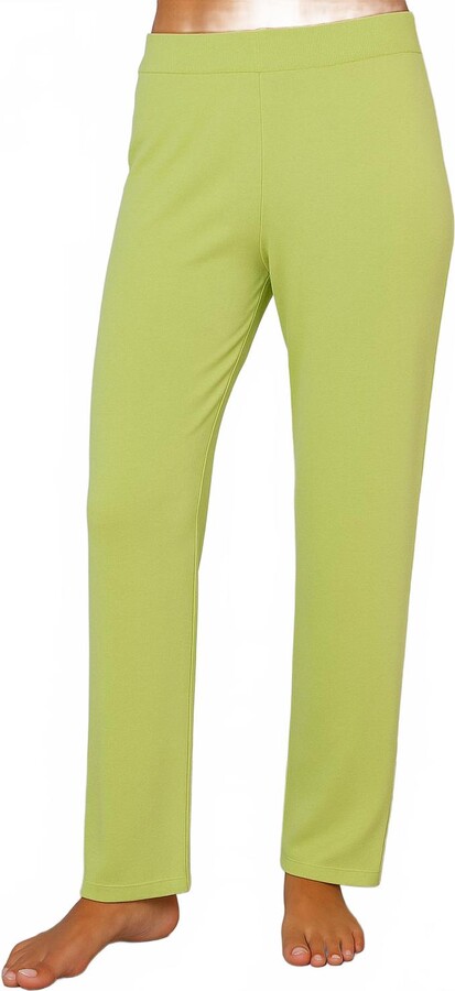 french kyss Women's Solid Pant In Lime