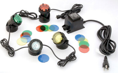Koolatron Pond Glo 4 Piece Pond Lighting Set with Transformer