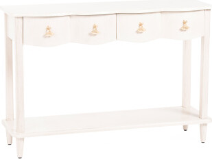 TJMAXX 47.25X32 2 Drawer Scalloped Front Lower Shelf Console Table