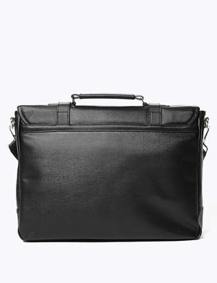 Marks and Spencer Black Saffiano Buckle Briefcase