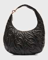 Thumbnail for your product : Rebecca Minkoff Chain-Quilt Leather Hobo Bag