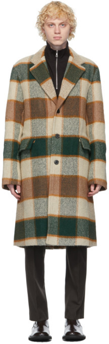 dries van noten checked coat