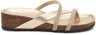 Italian Shoemakers Women's Scoop Wedge Sandal -Gold
