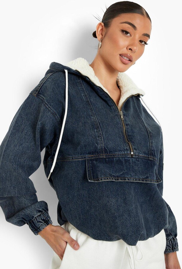 denim pullover jacket