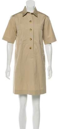 Michael Kors Short Sleeve Mini Dress Tan Short Sleeve Mini Dress