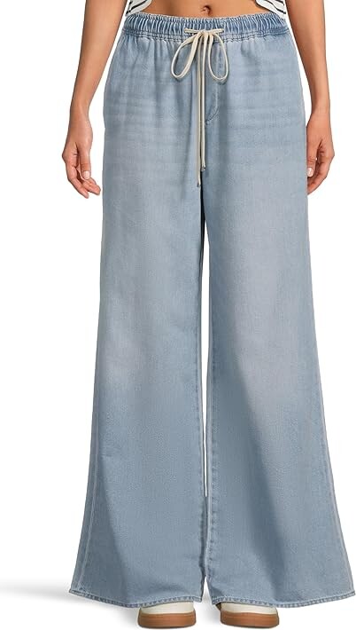 7 For All Mankind Pull On Wide Leg Women's Jeans Hana : XS (US 0-2) 33, Cotton/Denim/Lyocell