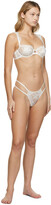 Thumbnail for your product : Fleur Du Mal White Frankie Lace Strappy Thong