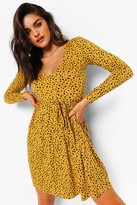 Thumbnail for your product : boohoo Animal Print Belted Skater Dress