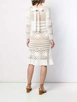 Thumbnail for your product : Self-Portrait crochet-style day dress