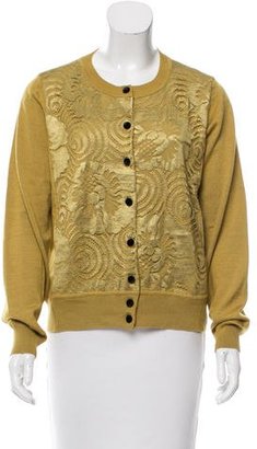 Marc Jacobs Wool Lace-Paneled Cardigan w/ Tags