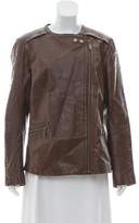 Thumbnail for your product : Adrienne Landau Leather Zip-Up Jacket Brown Leather Zip-Up Jacket