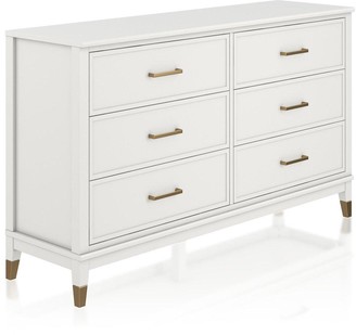 CosmoLiving by Cosmopolitan Westerleigh 6 Drawer Dressing Table - White