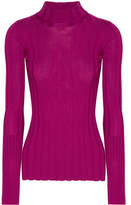 Thumbnail for your product : Theory Ribbed Merino Wool Sweater - Plum