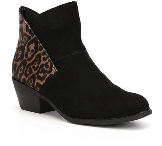 Me Too Zena Slip-On Leopard Print Block Heel Ankle Boots