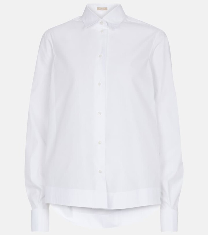 Alaia Cotton-blend poplin shirt