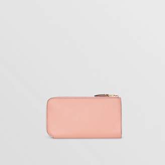 Burberry Two-tone Leather Ziparound Wallet and Coin Case