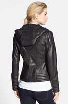 Thumbnail for your product : MICHAEL Michael Kors Hooded Leather Jacket