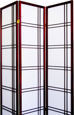 TUOXIN 70" Tall "" 3 Room Divider In Cherry - Pine, Hinged For Space Adaptation, Modern Decor Piece High Screen Foldable Utilization, Stylish Interior Featur