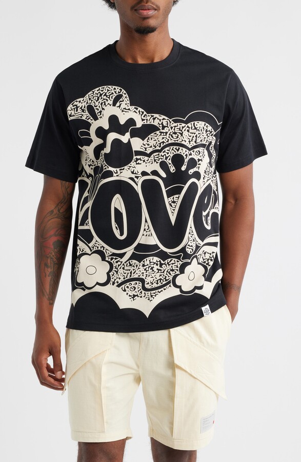 VIC GARCIA WORLD Love Flower Graphic T-Shirt