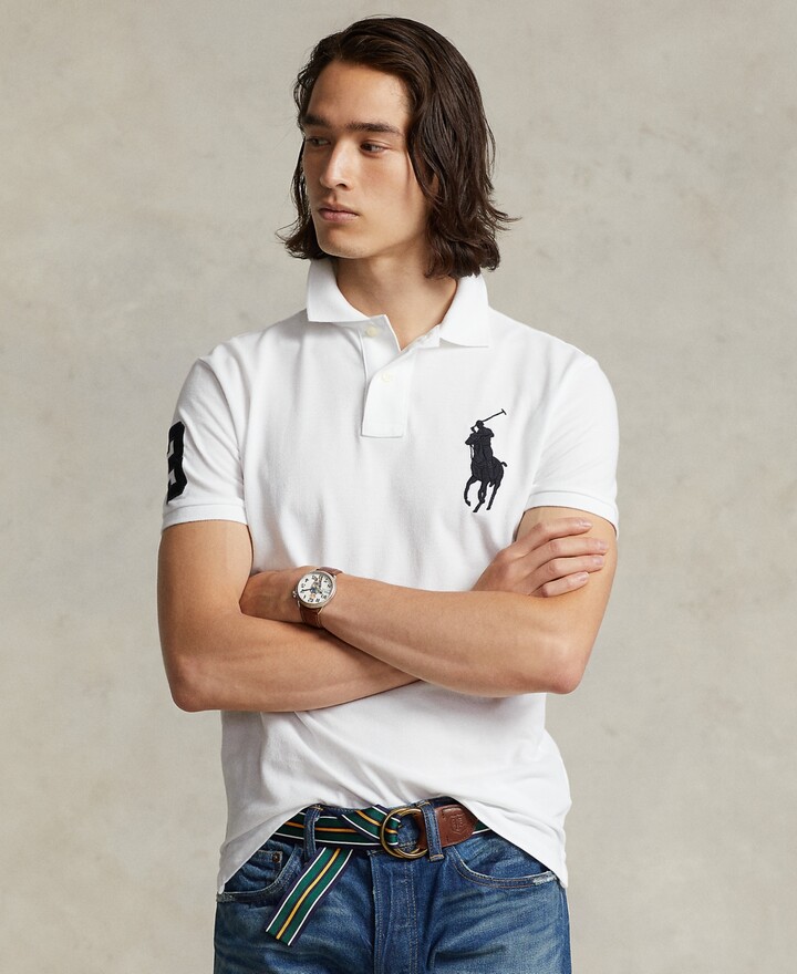 Polo Ralph Lauren Men's Big Pony Custom Slim Fit Mesh Polo