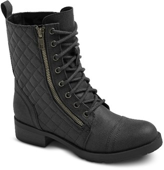 Mossimo Women's Carmen Quilted Ankle Combat Boots
