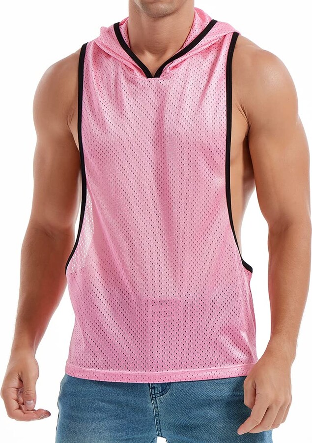 FIROTTII Mens Crop Tops Sexy Mesh See Through Crop Tank Tops for Men ShopStyle Shirts