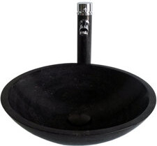 Legion Furniture Stone Circular Vessel Bathroom Sink with Faucet
