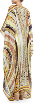 Thumbnail for your product : Emilio Pucci Printed V-Neck Long Caftan Coverup, Yellow Sun