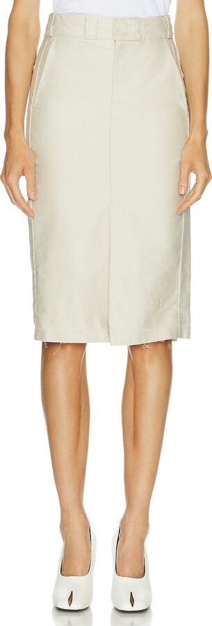 Maison Margiela Midi Skirt in Beige