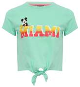 Thumbnail for your product : M&Co Teens' Mickey Mouse tie front t-shirt