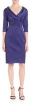 Thumbnail for your product : Kay Unger Portrait Collar Satin Dress