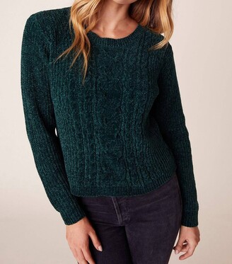 BB Dakota No Chill Cable Knit Sweater in Winter Green