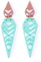 Thumbnail for your product : Mata Traders Mint Carved Earrings
