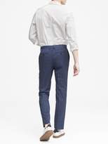 Thumbnail for your product : Banana Republic Slim Navy Plaid Italian Wool Suit Pant