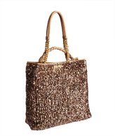 Thumbnail for your product : Miu Miu Rose Gold Sequin And Leather Shopper Tote