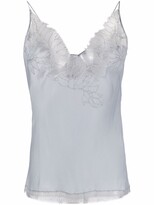 Embroidered Charmeuse Camisole 