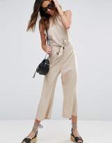 Thumbnail for your product : ASOS Halter Jumpsuit In Linen