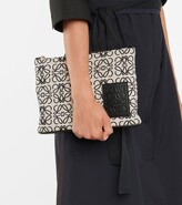 Thumbnail for your product : Loewe Anagram jacquard canvas pouch