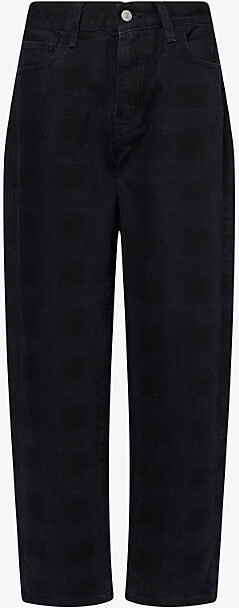 Carhartt Work In Progress Womens Everson Print Black Everson Tapered-Fit Denim Jeans 26