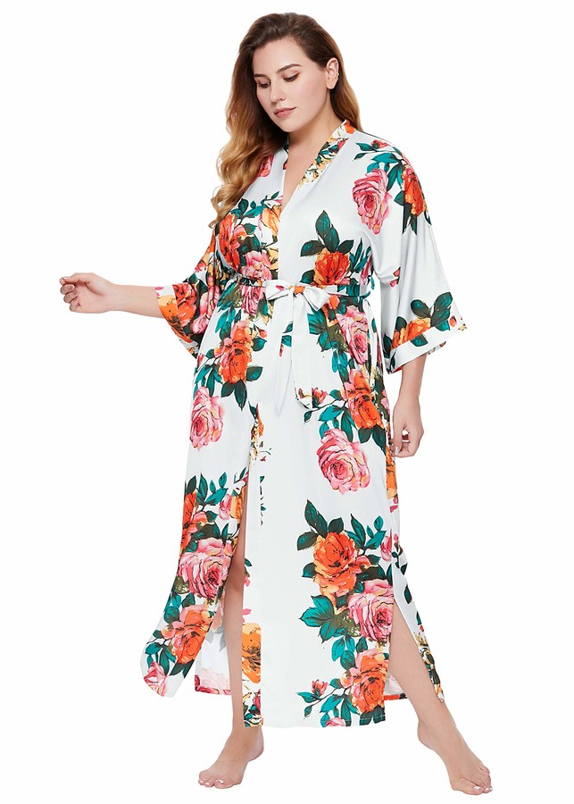 plus size summer dressing gown