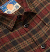 Thumbnail for your product : Blackmeans Distressed Checked Cotton Shirt - Men - Brown