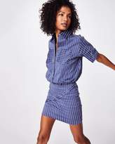 Thumbnail for your product : Nicole Miller Striped Cotton Metal Button Down Shirt Dress