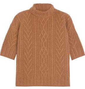 Iris & Ink Barbara Cable-Knit Cashmere Turtleneck Sweater