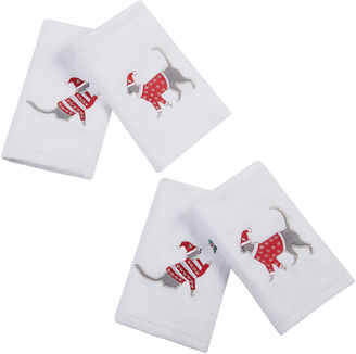 Asstd National Brand Caroling Cat 4-pc Embroidered Hand Towel Set